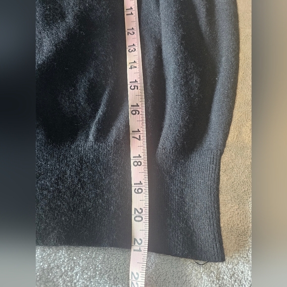 George by Mark Eisen Black Beaded Angora Wool Blend Sleeveless Sweater Top L - Picture 7 of 10